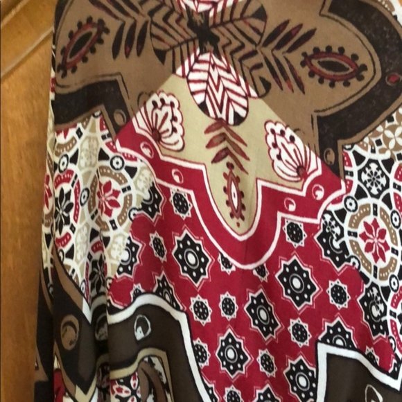 Chico’s Fab Leather Fringed Poncho in Size OS - Picture 4 of 7